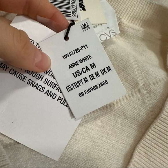 Anne Klein V-Neck Embellished Long-Sleeve Sweater - Picture 3 of 3